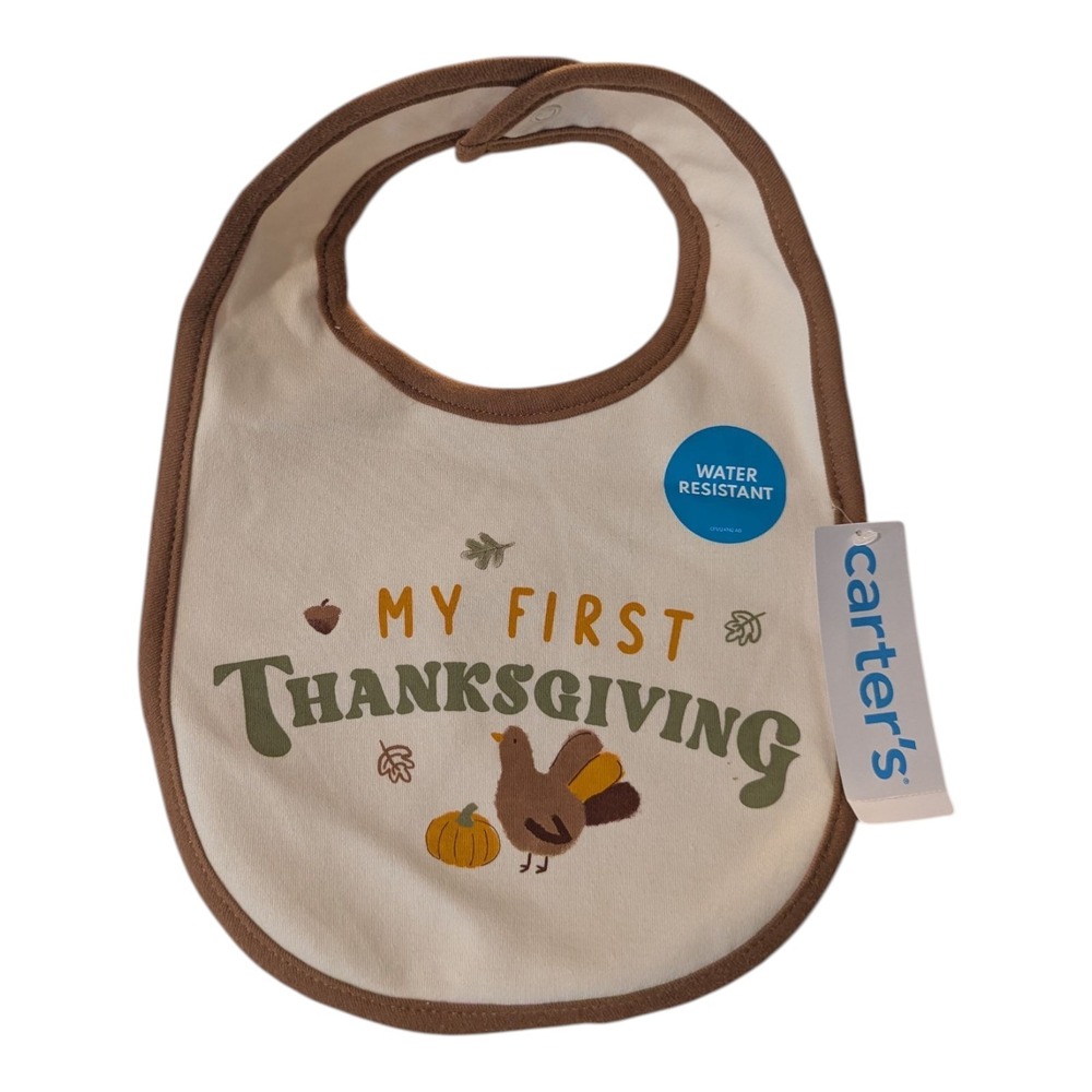 BBC-1 My First Thanksgiving Bib Water Resistant One Size‎